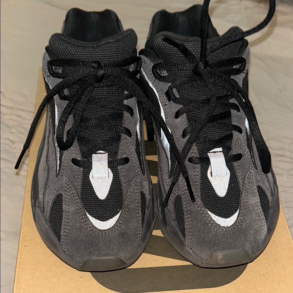 Adidas Black and Gray Chunky Sneakers